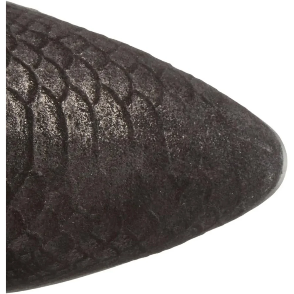 Seychelles Anthropologie Black Victory Croc Over The Knee Boots Leather Size 7